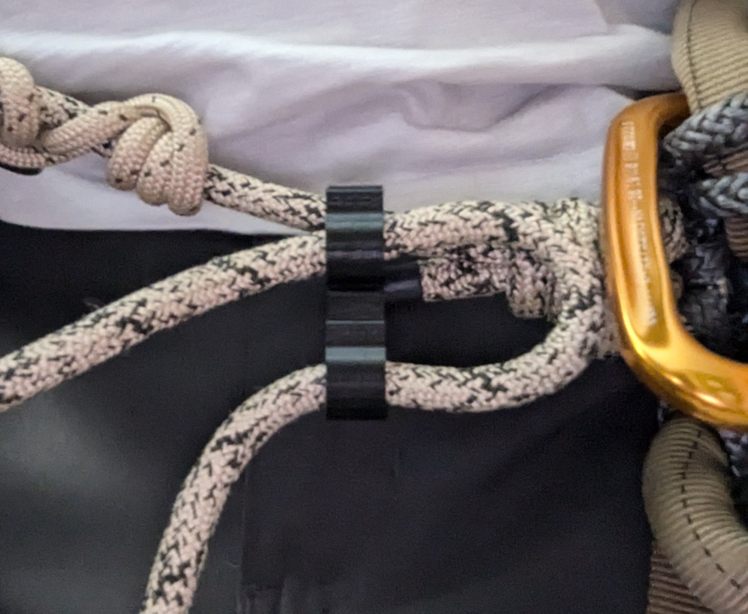 3D Hunting Solutions Saddle Bridge and Rope Caddy showing a sturdy rope and saddle bridge design in a natural outdoor setting.