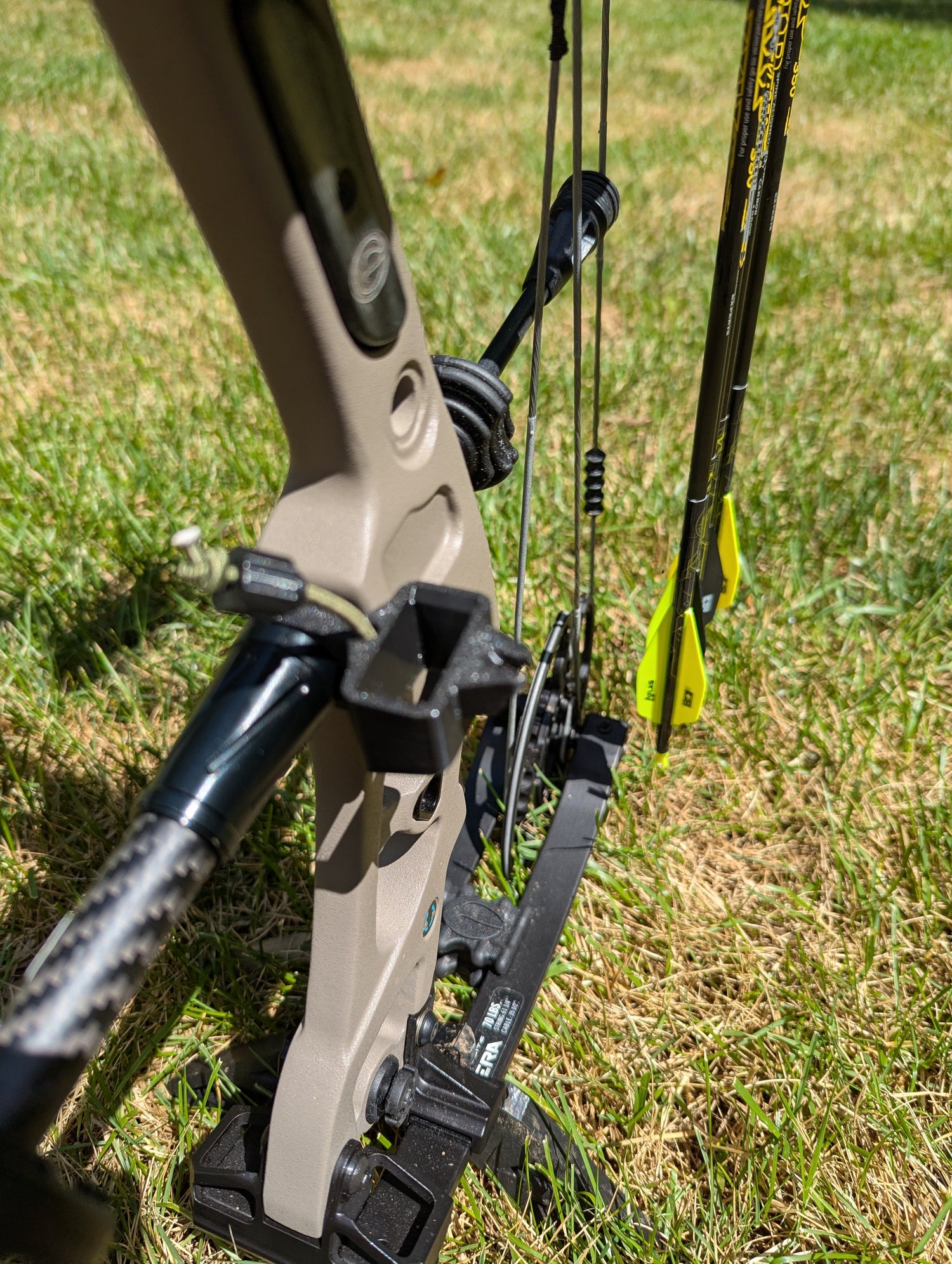 3D Hunting Solutions archery release stabilizer holster for thumb releases, bow accessory for secure draw and release control.