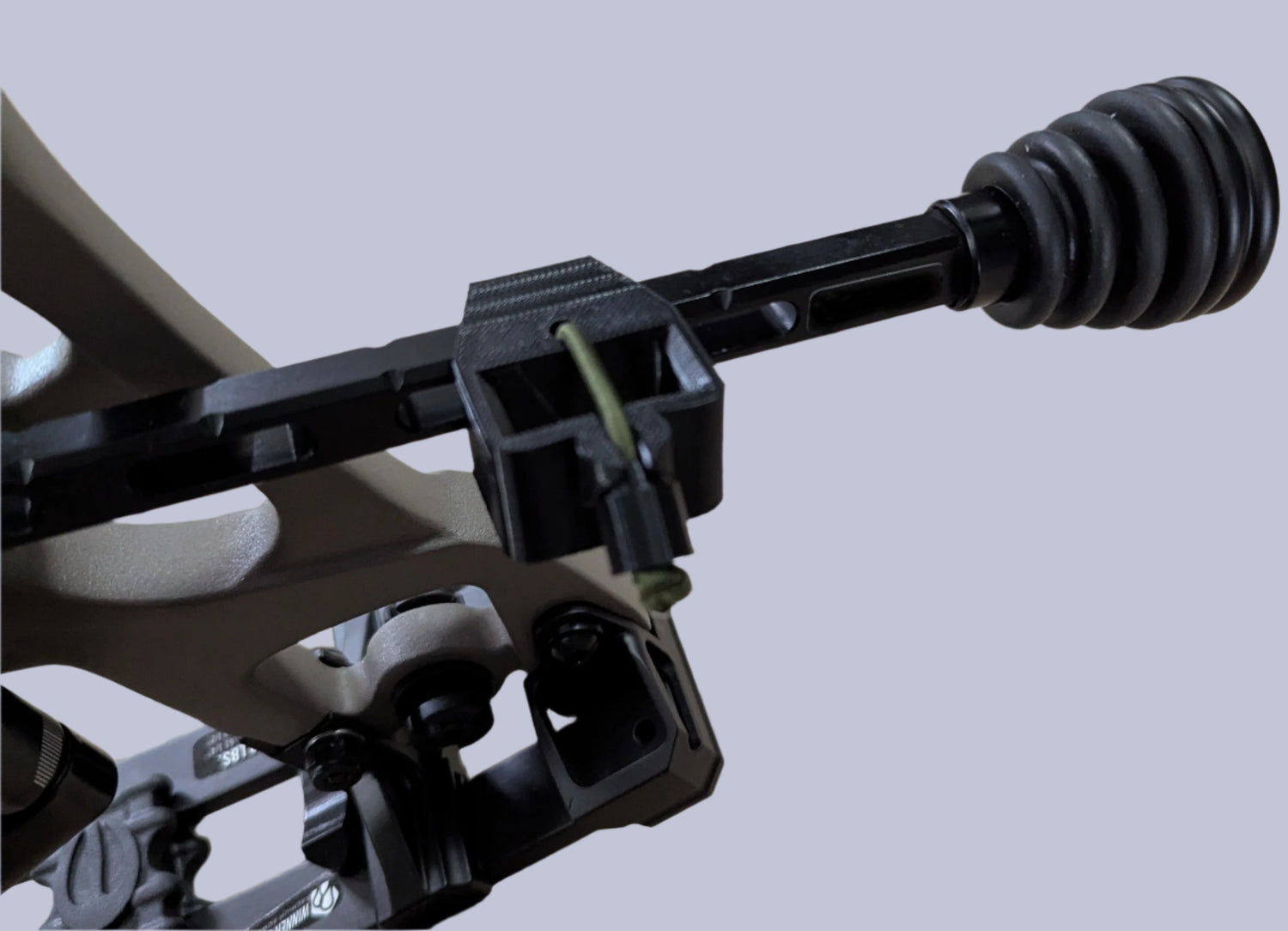 Bridge Lock Stabilizer Release Holster for thumb releases, designed for bow accessories by 3D Hunting Solutions.