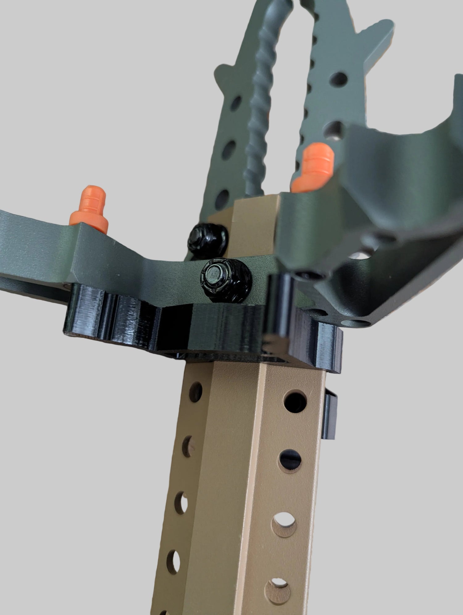 Tethrd Skeletors Stick Wranglers climbing stick management system from 3D Hunting Solutions, with straps and mounting components visible.