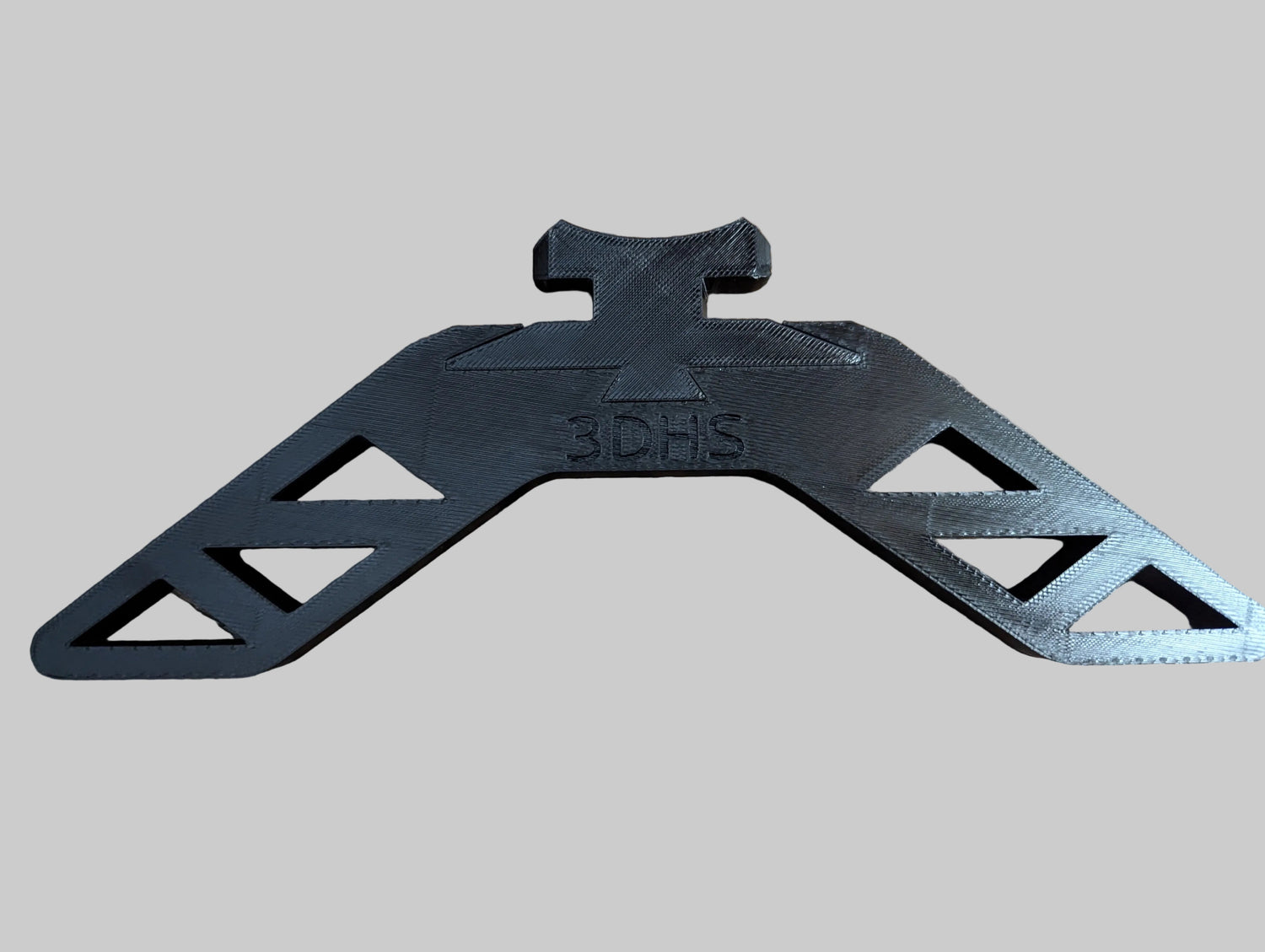 Split limb bow stand from 3D Hunting Solutions showing a sturdy metal frame designed for easy bow support and storage.