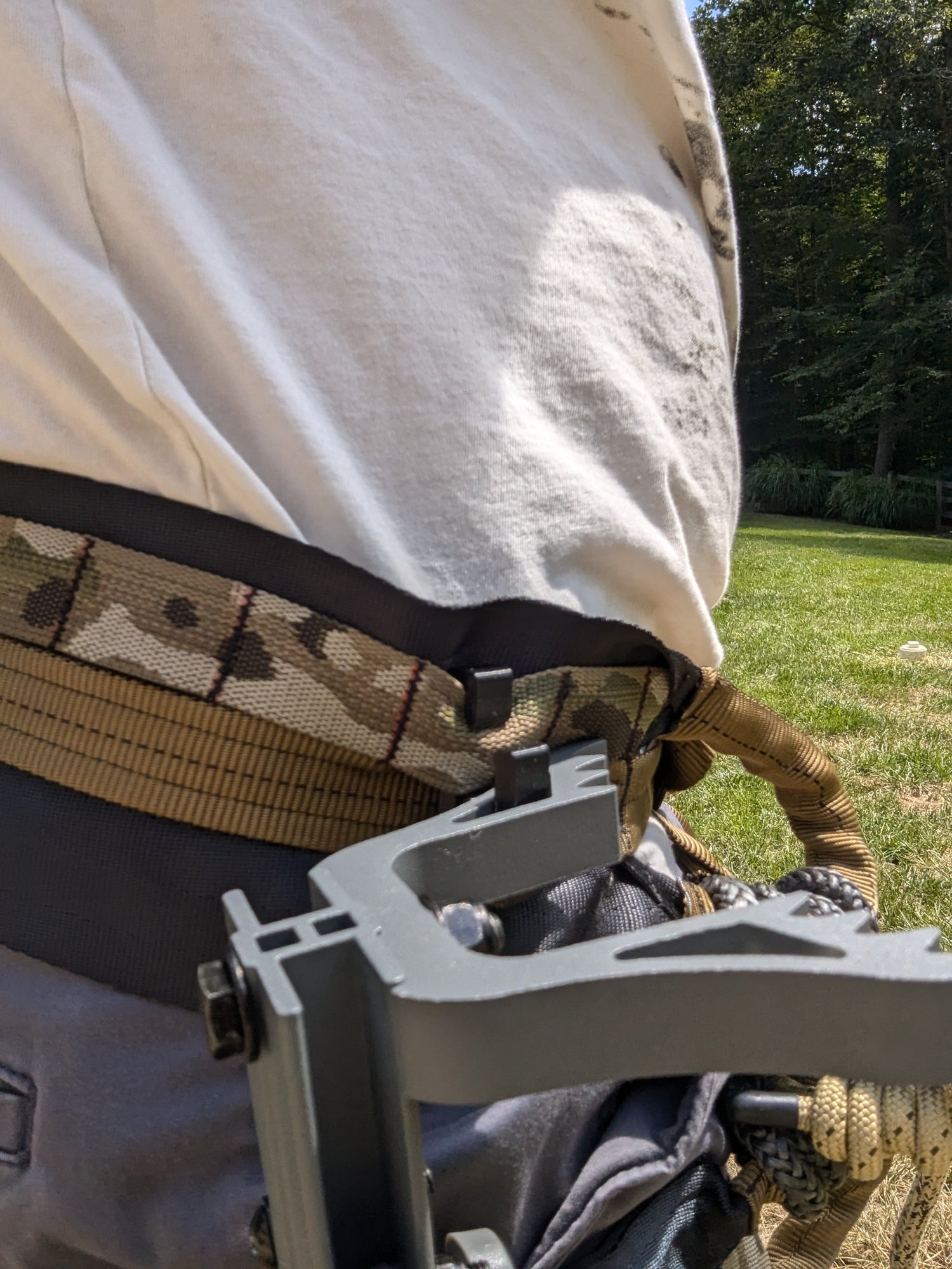Hawk Helium Climbing Stick Hanger by 3D Hunting Solutions for secure attachment to climbing sticks or treestands.