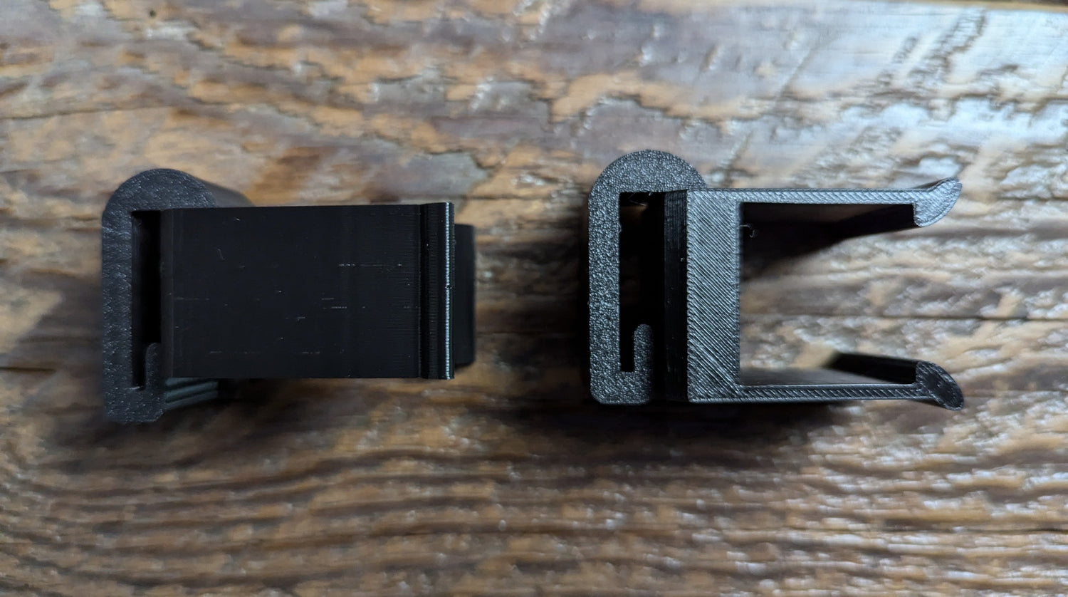 Vertical climbing stick Molle caddy for saddle hunting, compatible with 1-inch square tubing, by 3D Hunting Solutions.