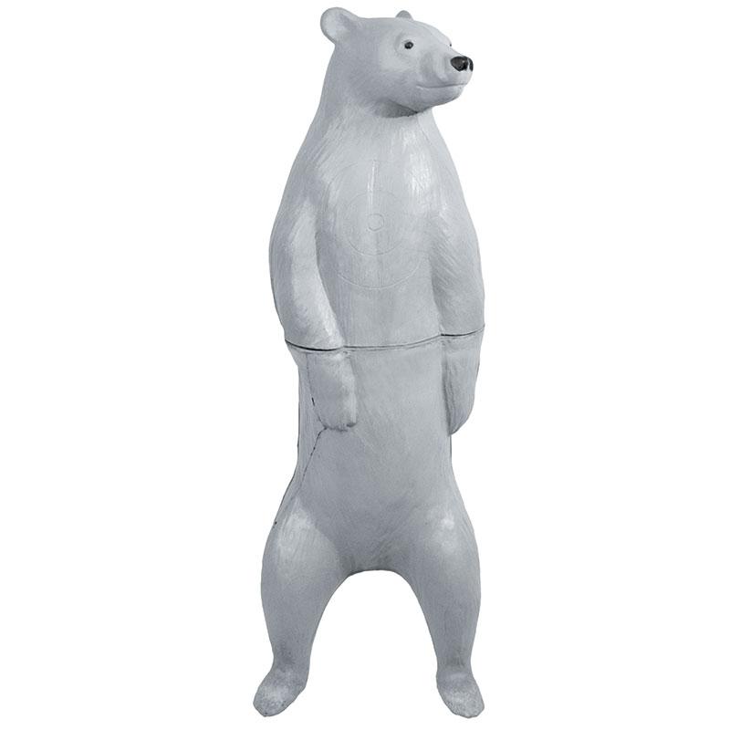 BIGshot Archery Real Wild 3D Polar Bear target with EZ Pull foam for archery practice and wildlife simulation.