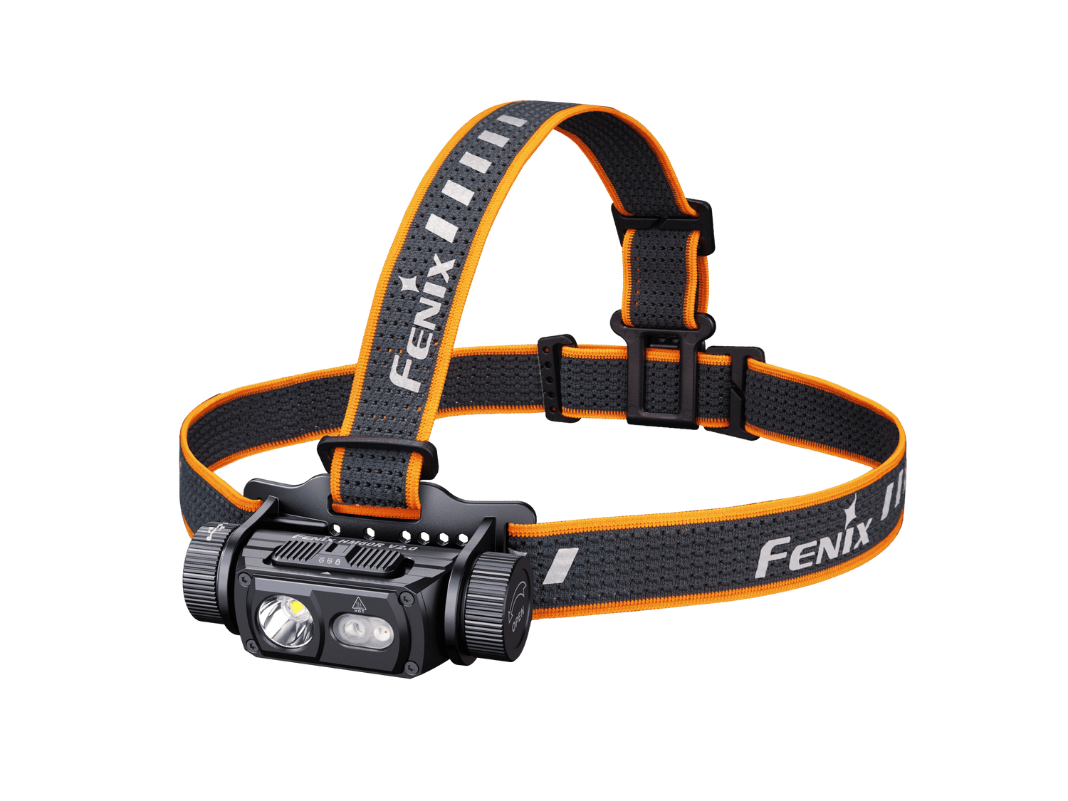 Fenix HM60R V2 high-performance headlamp with 1600 lumens, adjustable straps, and bright LED light for outdoor activities