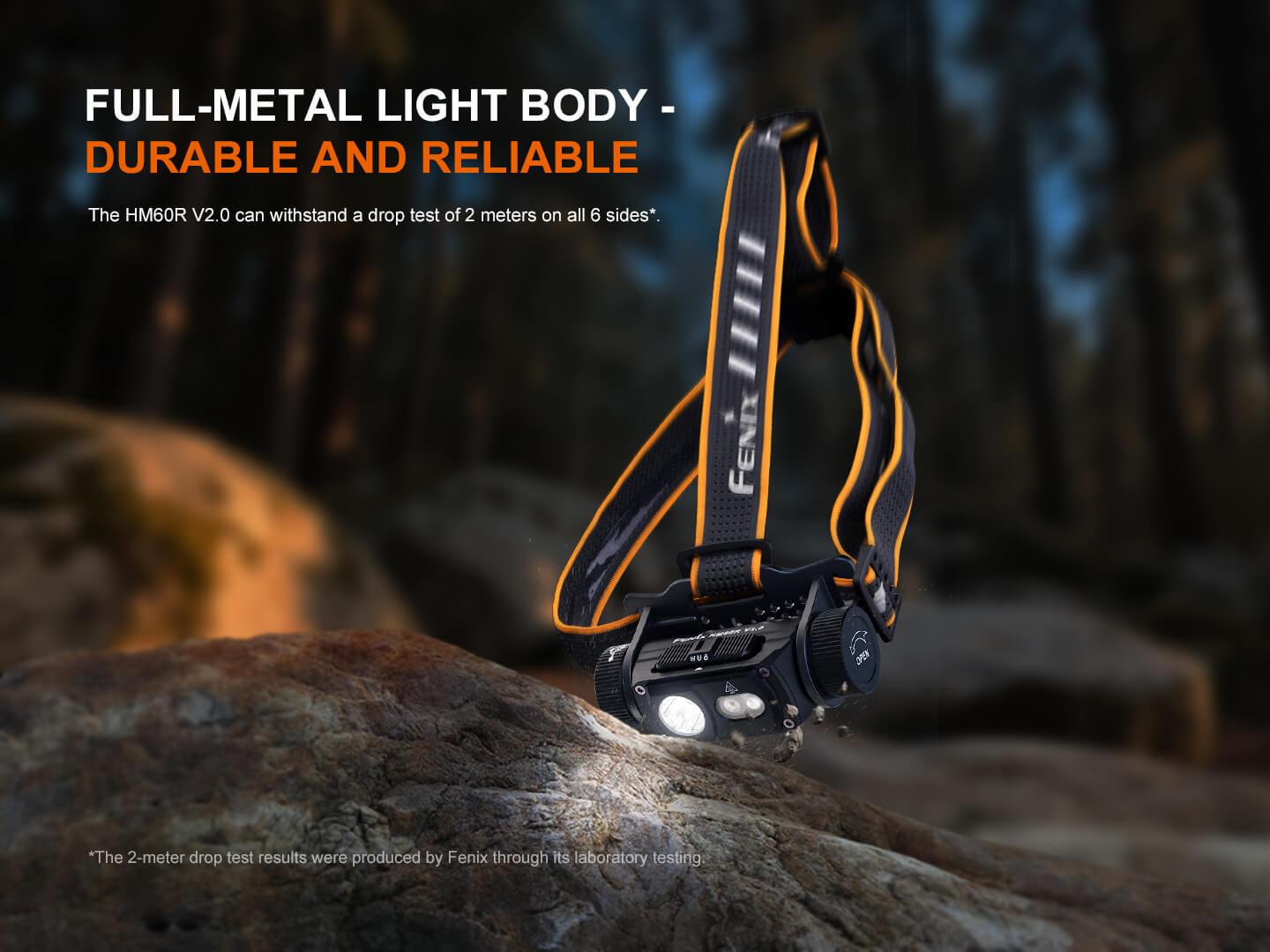Fenix HM60R V2 high-performance headlamp with 1600 lumens, adjustable strap, and durable design for outdoor activities