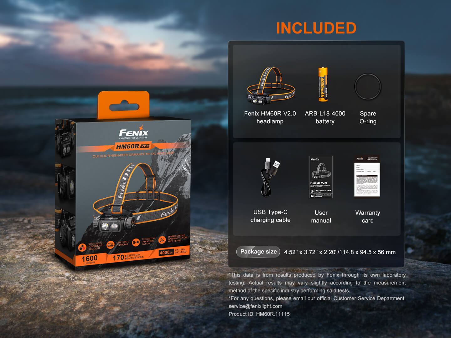 Fenix HM60R V2 high-performance headlamp with 1600 lumens, adjustable head strap, and durable design for outdoor activities.
