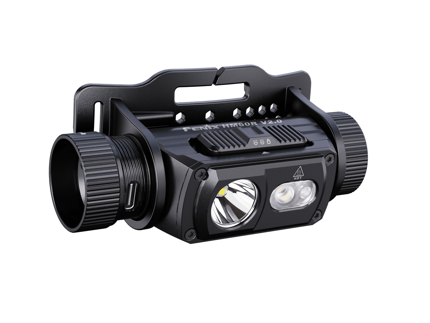 Fenix HM60R V2 high-performance headlamp with 1600 lumens, adjustable strap, and durable design for outdoor activities