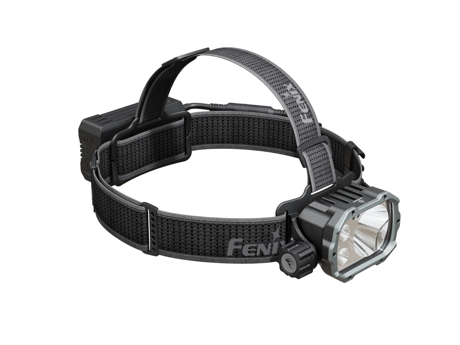 Fenix HP35R Search and Rescue Headlamp with adjustable strap, bright LED light, and durable design for outdoor and rescue use.