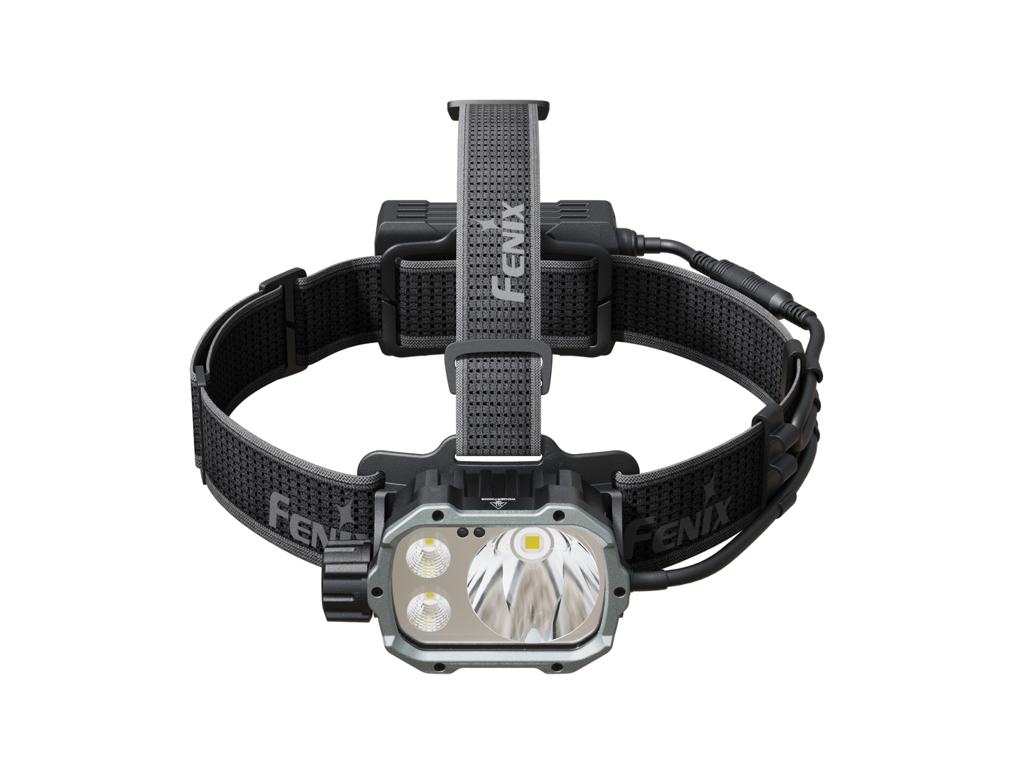 Fenix HP35R Search and Rescue Headlamp with adjustable strap, bright LED light, and durable design for outdoor and rescue use.