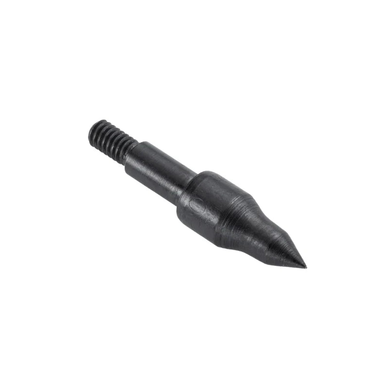 Vantage Point Archery 5/16-inch field points for arrows, shown in a close-up image with metal tips and threading.
