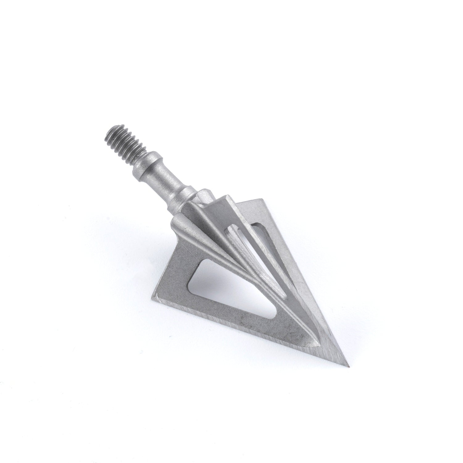 Vantage Point Archery 3-blade stainless steel arrow broadhead with sharp blades for hunting and target shooting.