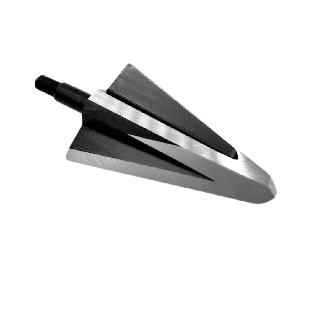 Vantage Point Archery VPA Omega Broadhead with left bevel, 100 grain, designed for hunting, no bleeders, sharp steel blades