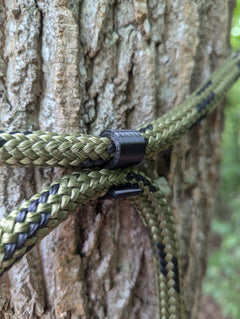 3D Hunting Solutions saddle bridge and rope caddy for hunting, featuring a sturdy design and multiple hooks for gear organization.