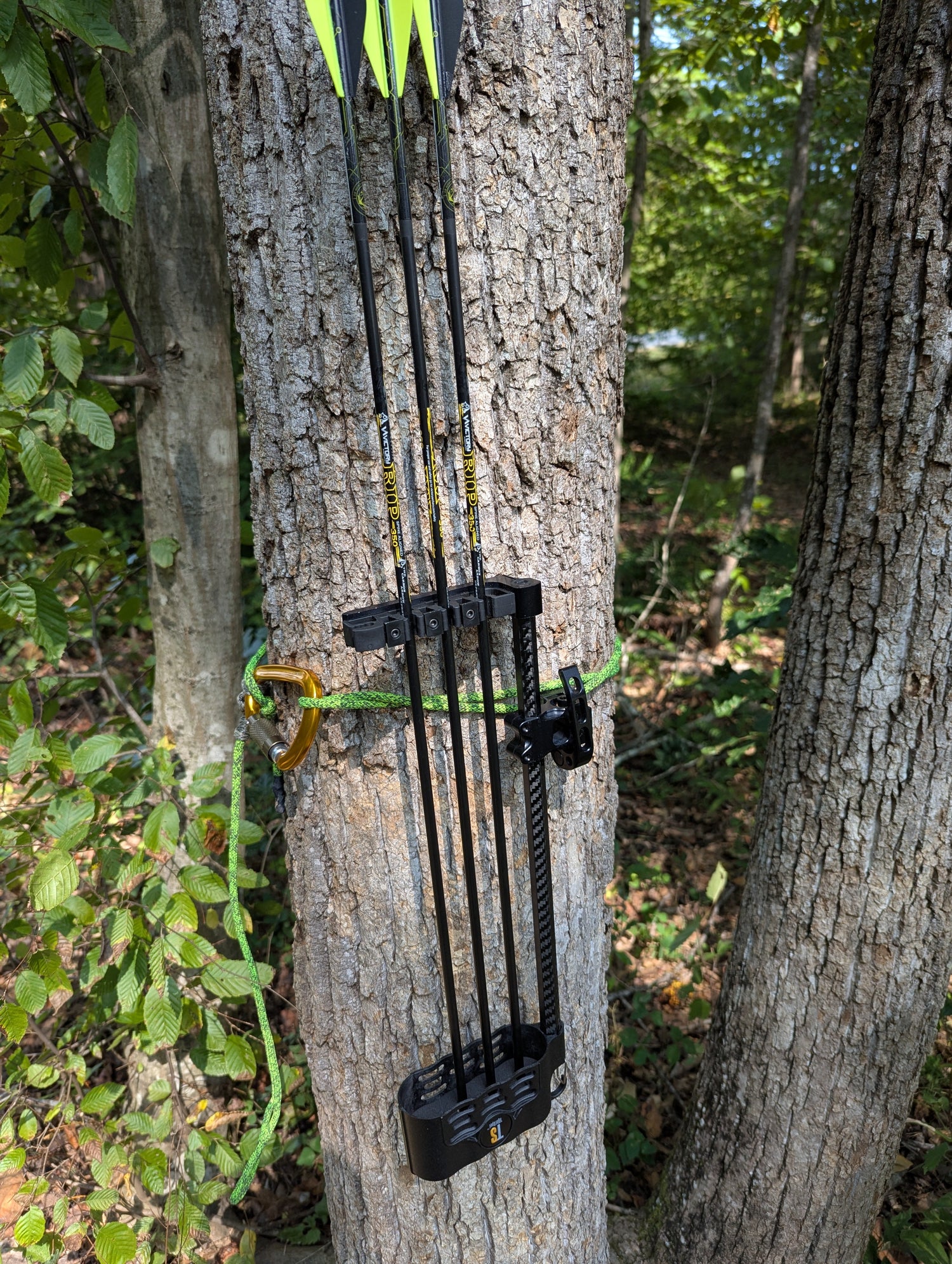 Molle Tight Spot archery quiver caddy by 3D Hunting Solutions with multiple compartments for arrow storage and easy attachment.