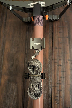 3D Hunting Solutions climbing stick attachment bundler with multiple straps and hardware for secure tree climbing gear.