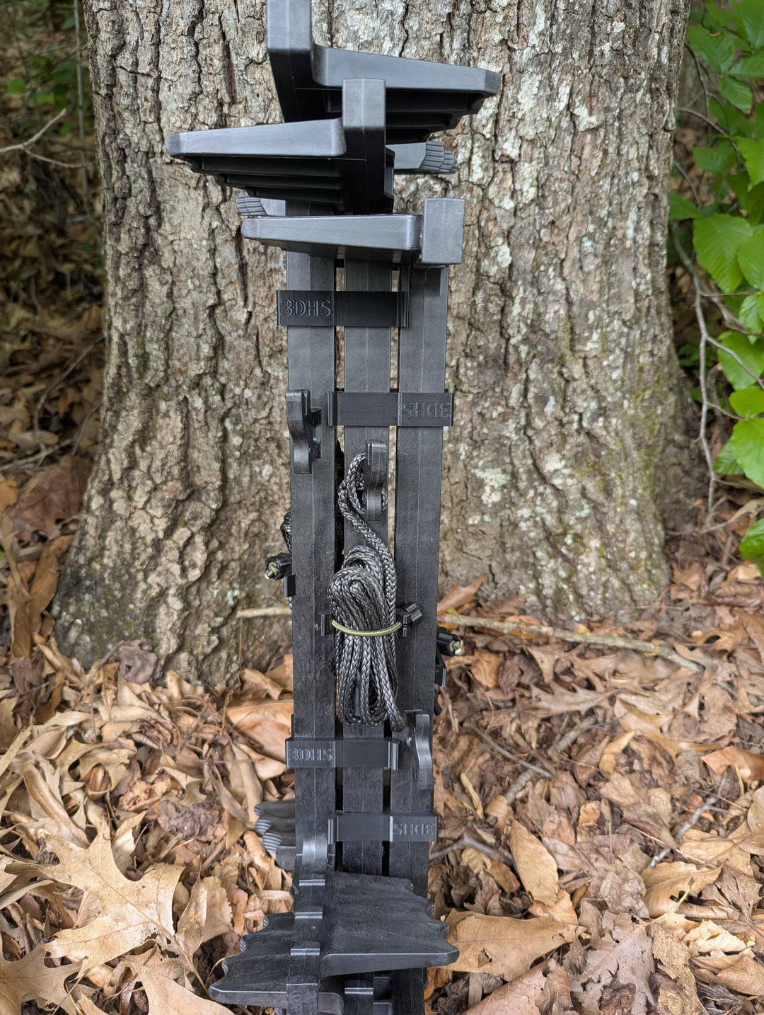3D Hunting Solutions climbing stick attachment bundle with multiple gear attachments for tree climbing and hunting.