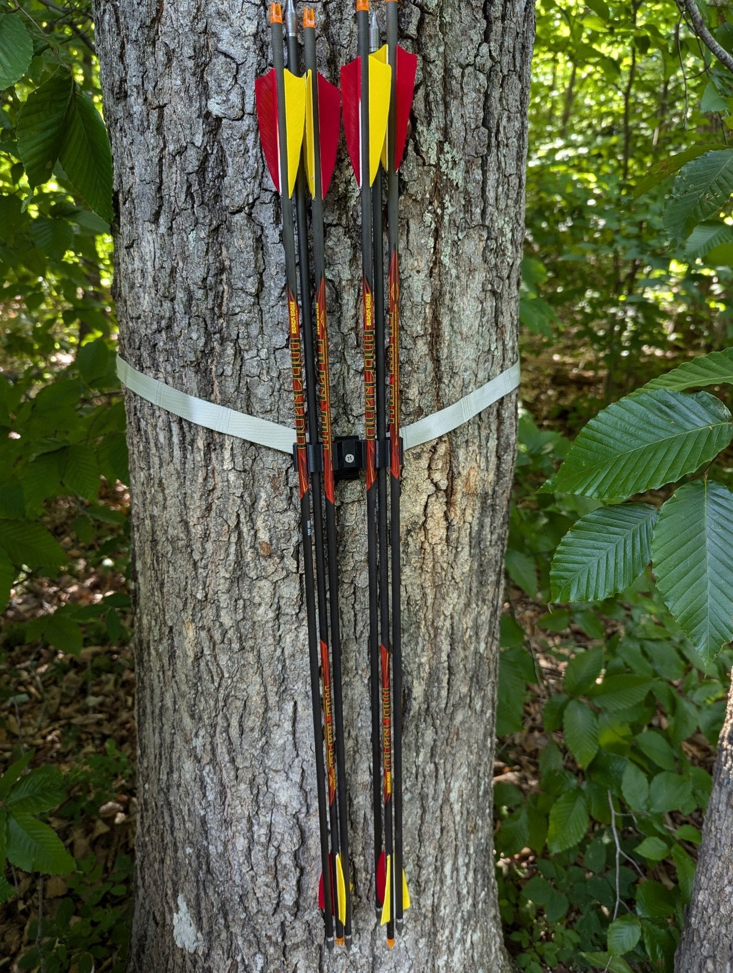 Target Practice Archery Quiver by 3D Hunting Solutions holding multiple arrows for easy access during archery practice.
