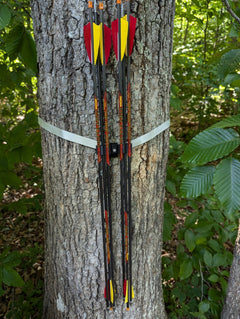 Target Practice Archery Quiver by 3D Hunting Solutions holding multiple arrows for easy access during archery practice.