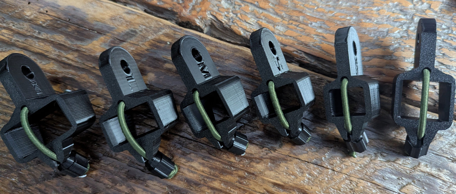 Archery release stabilizer holster for thumb releases by 3D Hunting Solutions, designed for bow accessory organization.
