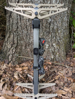 XOP X2 Stick Wranglers climbing stick management system with two climbing sticks for secure handling and organization.