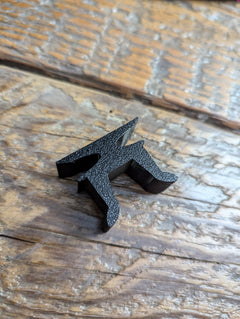 Climbing sticks with Trophyline Hyperlite Spool Bumpers from 3D Hunting Solutions, showing the lightweight design and bumpers attached.