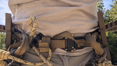 Close-up of Trophyline Hyperlite Climbing Stick Hanger from 3D Hunting Solutions, showing durable metal construction and mounting details.
