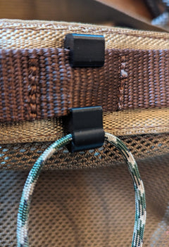 Rope Molle Hanger by 3D Hunting Solutions displayed with sturdy rope and molle attachment system for gear organization
