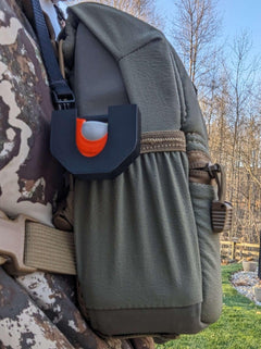 Turkey hunting diaphragm call keeper by 3D Hunting Solutions, designed to hold and protect turkey call diaphragms.