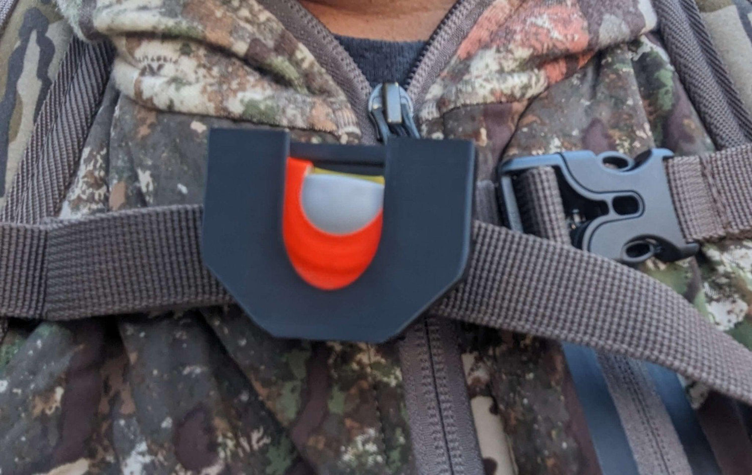 Turkey hunting diaphragm call keeper by 3D Hunting Solutions, designed to hold and protect turkey call diaphragms.