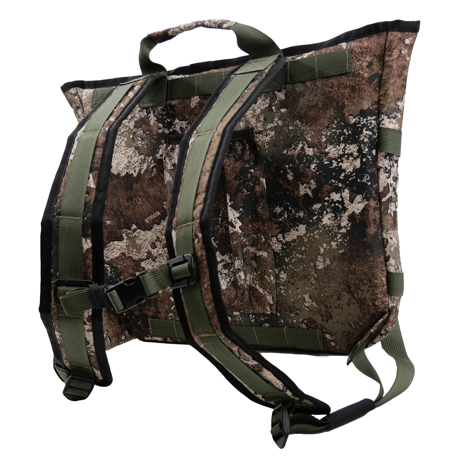 Twisted Iron Hunting Strata Pack Rat DLX storage bag with multiple compartments and rugged design for outdoor use.