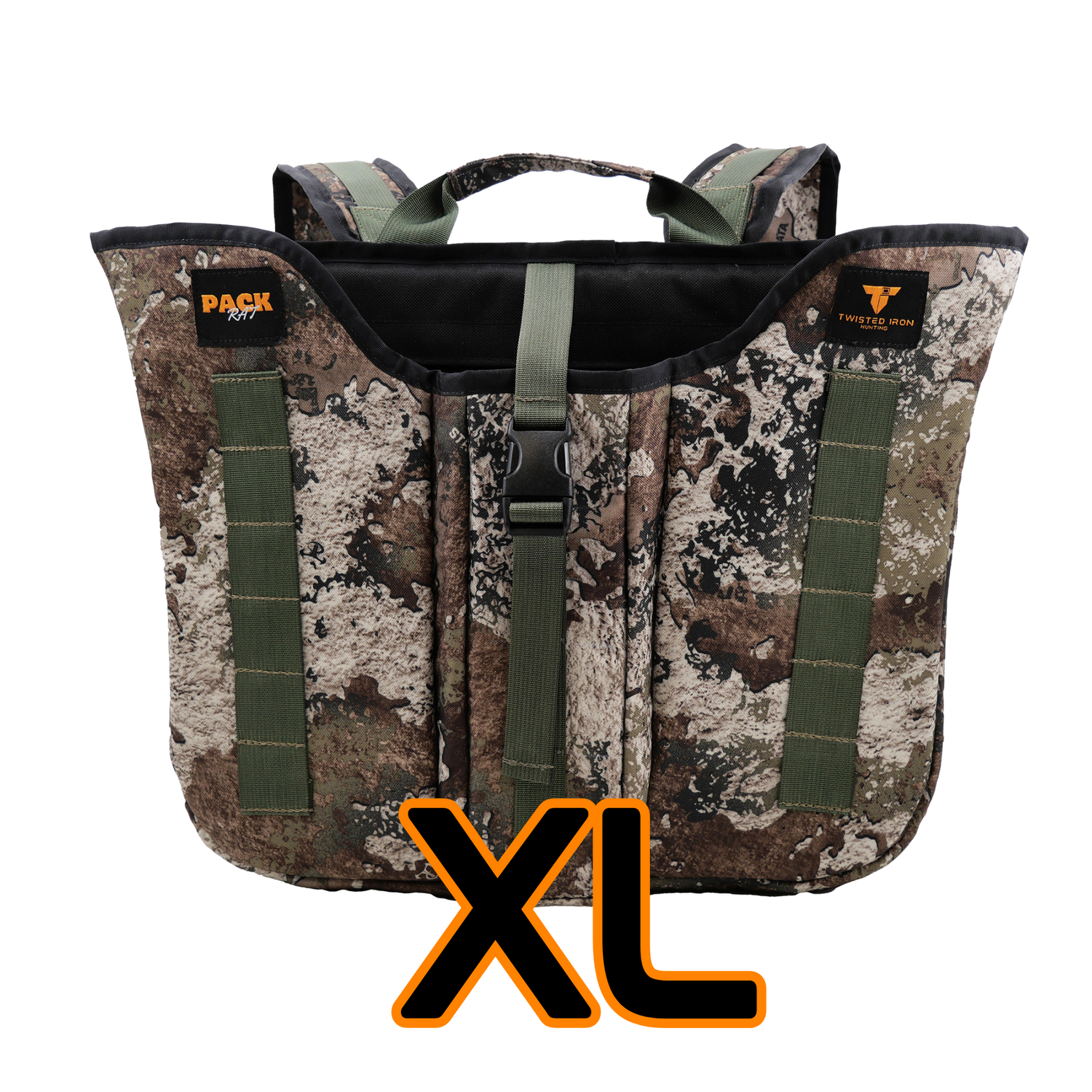 Twisted Iron Hunting Pack Rat XL 29 outdoor hunting pack with multiple compartments and sturdy design for gear storage.