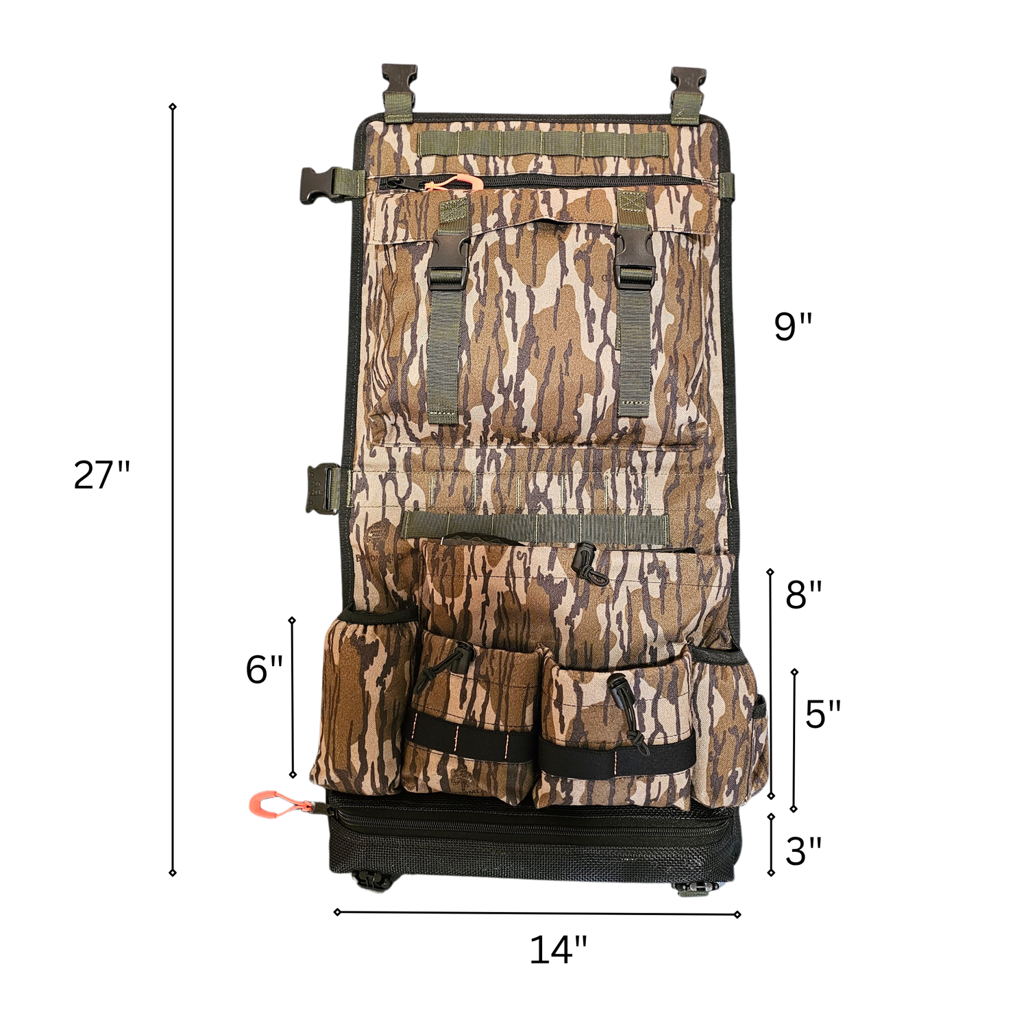 Close-up of the Twisted Iron Hunting Tree Hugger bottomland camouflage pattern in regular or mini size, designed for hunting blinds.