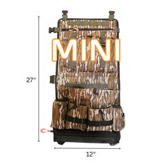 Twisted Iron Hunting Tree Hugger bottomland camouflage pattern for regular or mini size, designed for outdoor hunting concealment.