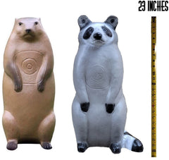 BIGshot Archery Pro Hunter raccoon and groundhog 3D combo pack archery targets for outdoor shooting practice.