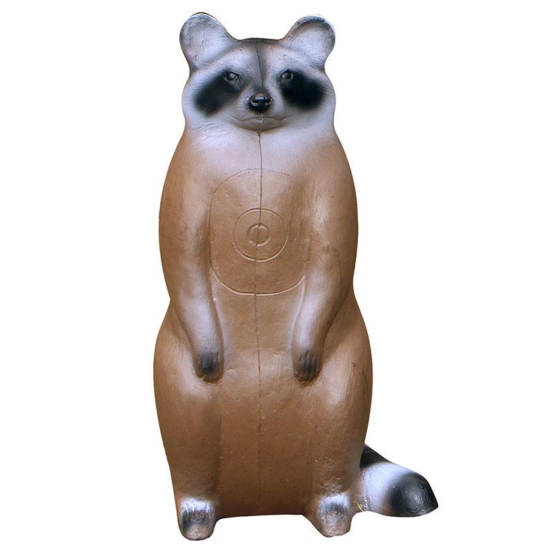 Bigshot Archery Real Wild 3D Competition Raccoon Archery Target with EZ Pull foam for outdoor archery practice and competitions.