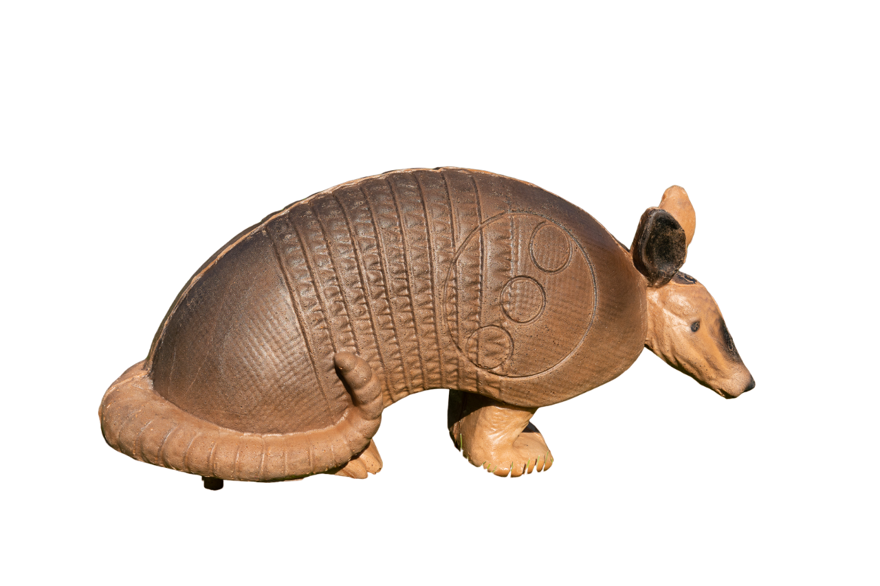 Bigshot Archery Real Wild Competition Armadillo 3D Target with EZ Pull Foam for archery practice and target shooting.