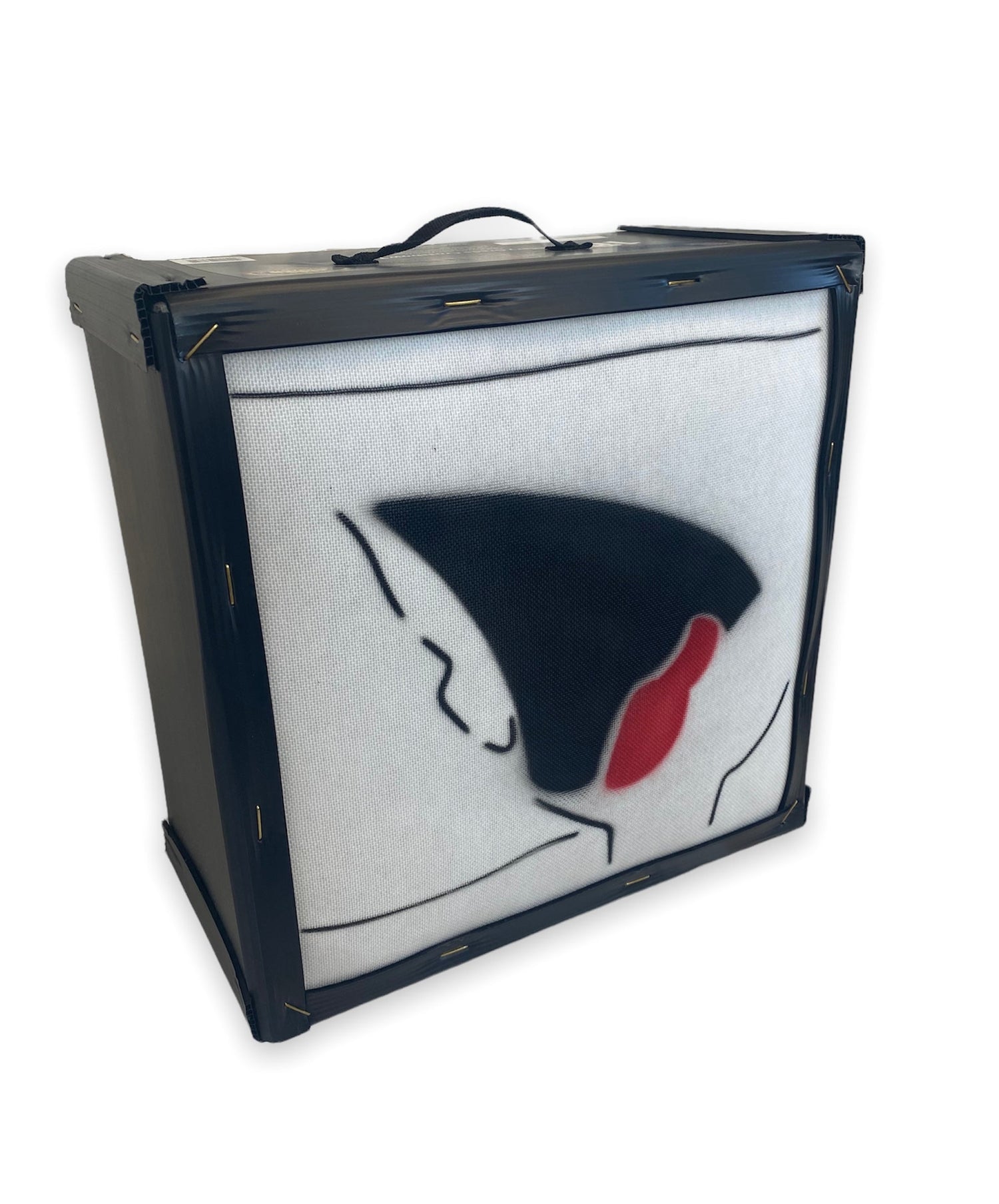 BIGshot Archery Iron Man 18-inch high kinetic energy crossbow target bag for practicing with crossbows and bolts.