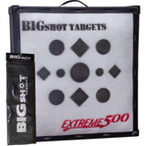 Iron Man 24" Xtreme 500 high kinetic energy crossbow target with weather cover, designed for archery practice by BIGshot Archery.