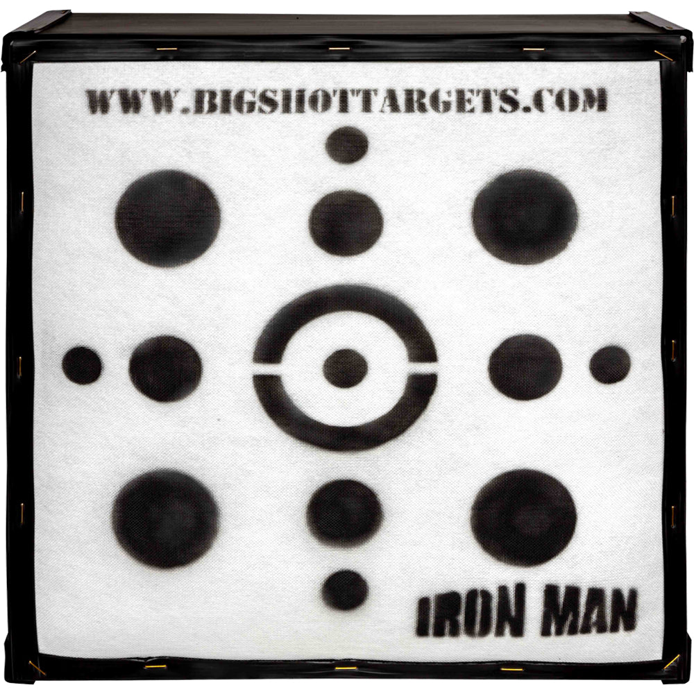 Iron Man 30-inch personal range bag target by BIGshot Archery, designed for archery practice and target shooting.