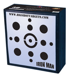 Iron Man 30-inch personal range target bag designed for archery practice, featuring a detailed Iron Man graphic by BIGshot Archery.