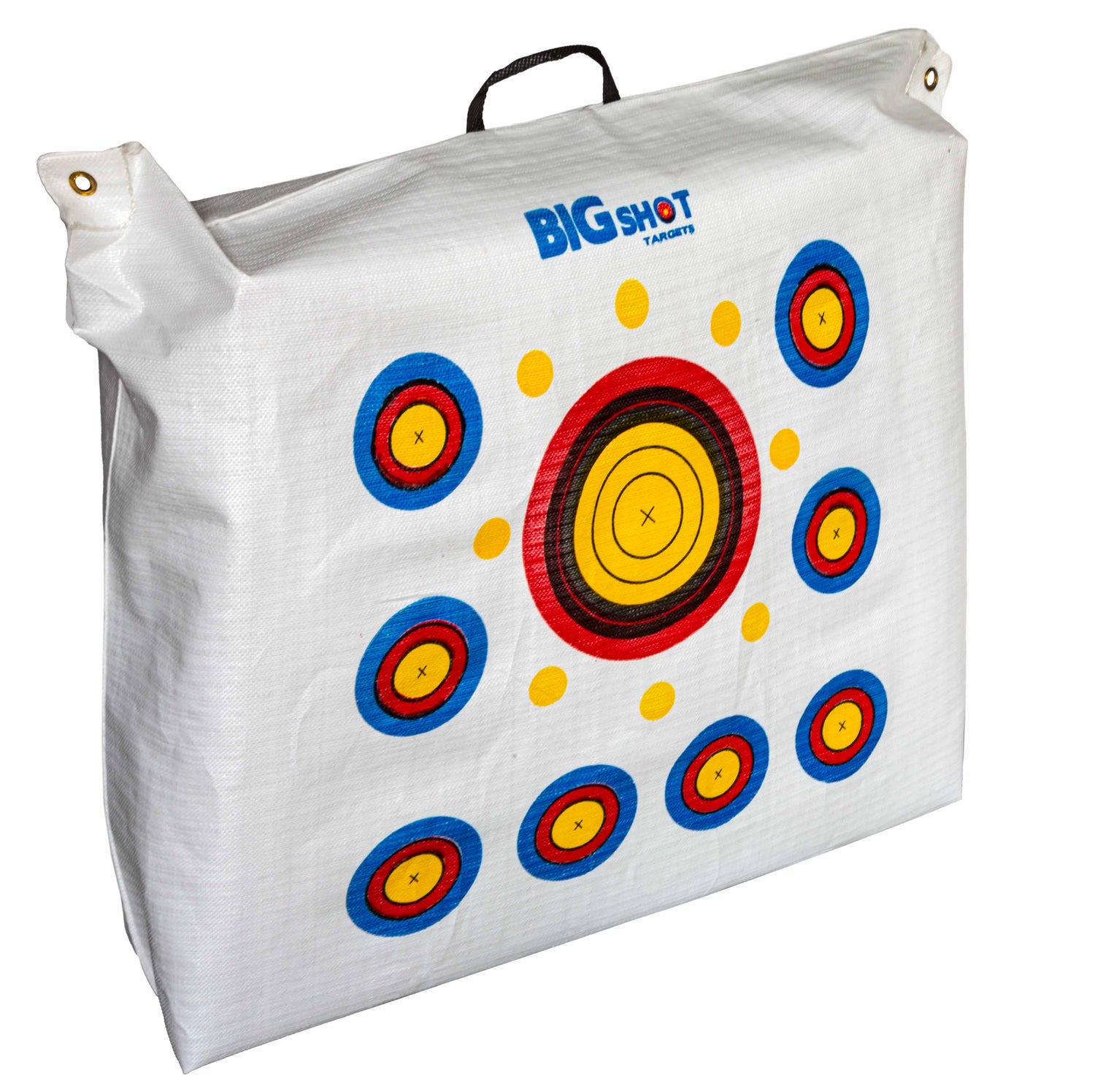 Youth 36-inch NASP Range bag and block target by BIGshot Archery, designed for safe archery practice and training.