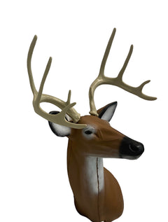 Pair of white deer replacement antlers for archery targets by BIGshot Archery, realistic and detailed for hunting practice.