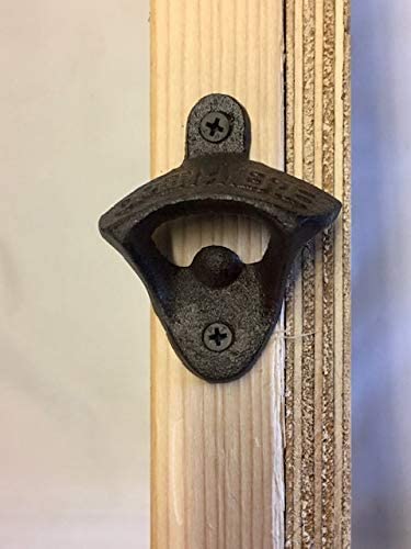 Wooden axe throwing target with bottle opener by BIGshot Archery, featuring a rustic design and durable construction.