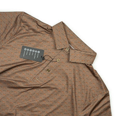 Bow Crew Apparel Jumpin' Buck golf polo T-shirt with hunting-themed design for outdoor enthusiasts and bow hunting lovers.