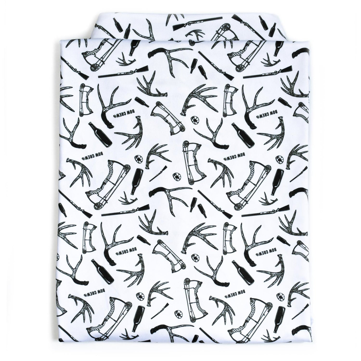 Bow Crew Apparel Bucks & Bogeys golf polo T-shirt featuring a stylish design for bow hunting and golf enthusiasts.
