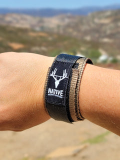 Black Native Archery Release Strap by Bow Disciples, designed for secure and comfortable archery releases.
