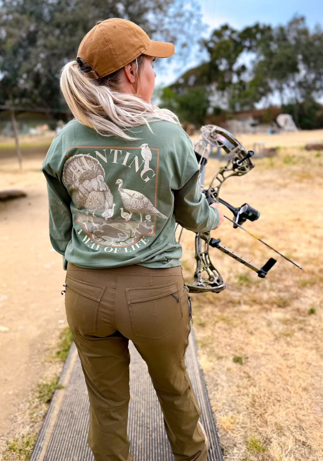 Hunting Life Long Sleeve - Green - 3D Hunting Solutions