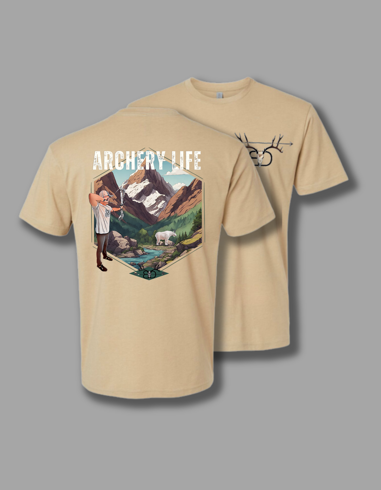 Archery Life Unisex Tee Shirt Heather Tan - 3D Hunting Solutions