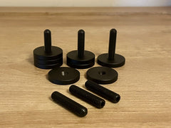 Set of Catalyst Archery 1 oz stabilizer weights with 5/16" threaded connection for bow stabilization.